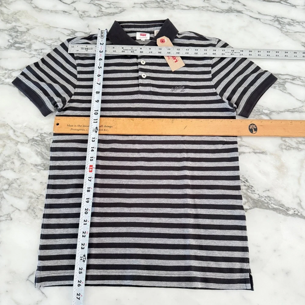 Levi's Men's Striped Short Sleeve Cotton Polo‎ shirt, Size Small